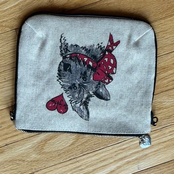 BRIGHTON Scottie DOG Canvas Shoulder Bag Crossbody NWT - Picture 7 of 9